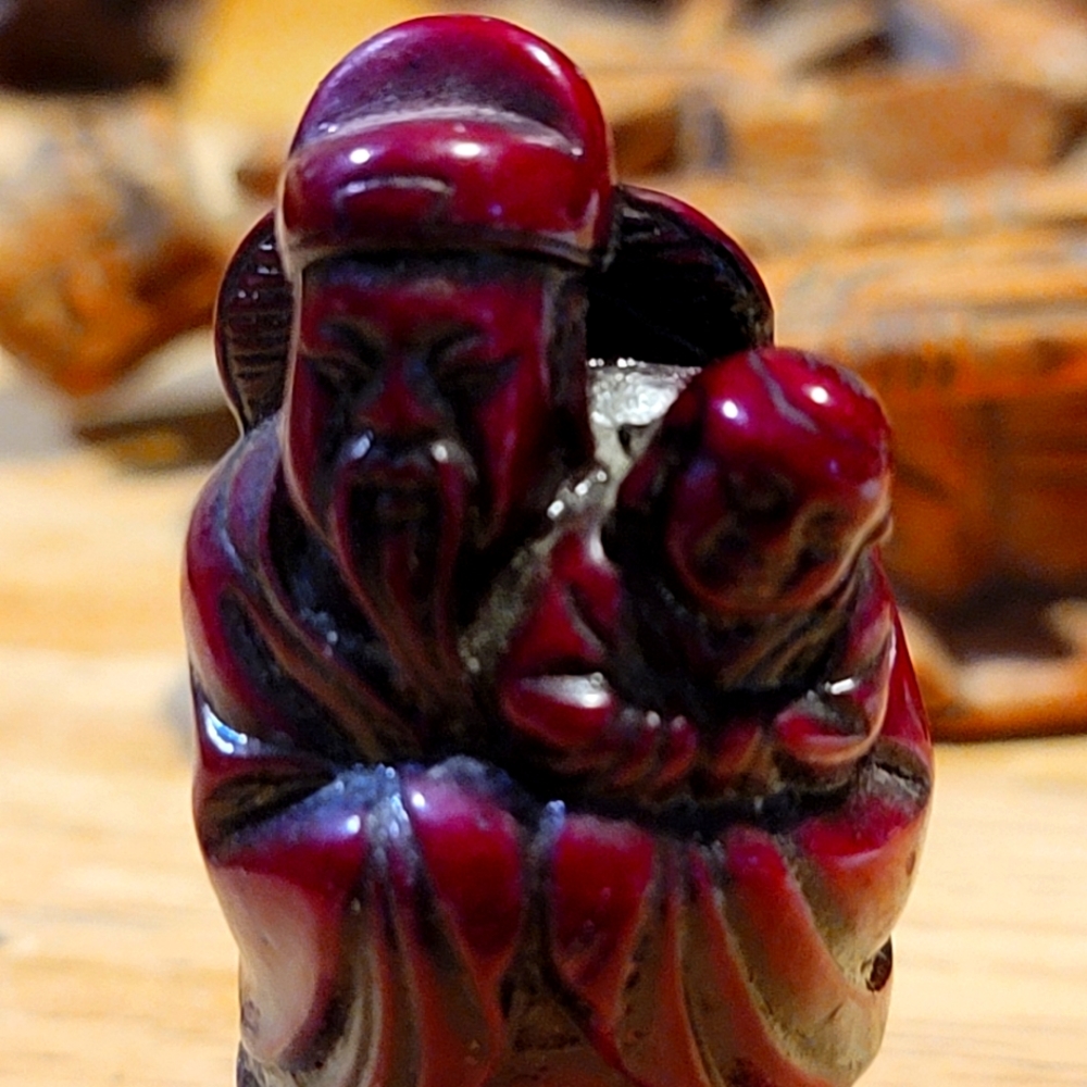 Vintage Hand Carved Asian Wiseman